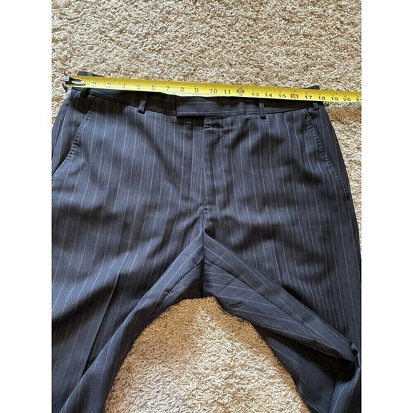 ERMENEGILDO Zegna Suit Size 54R 44R US Gray Maroon White Pinstripes 100%… - Picture 15 of 16